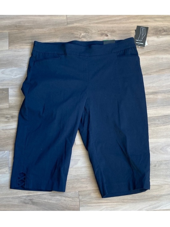 Pants - Briggs navy blue millennium Capri stretch comfort waistband hidden elastic 18W